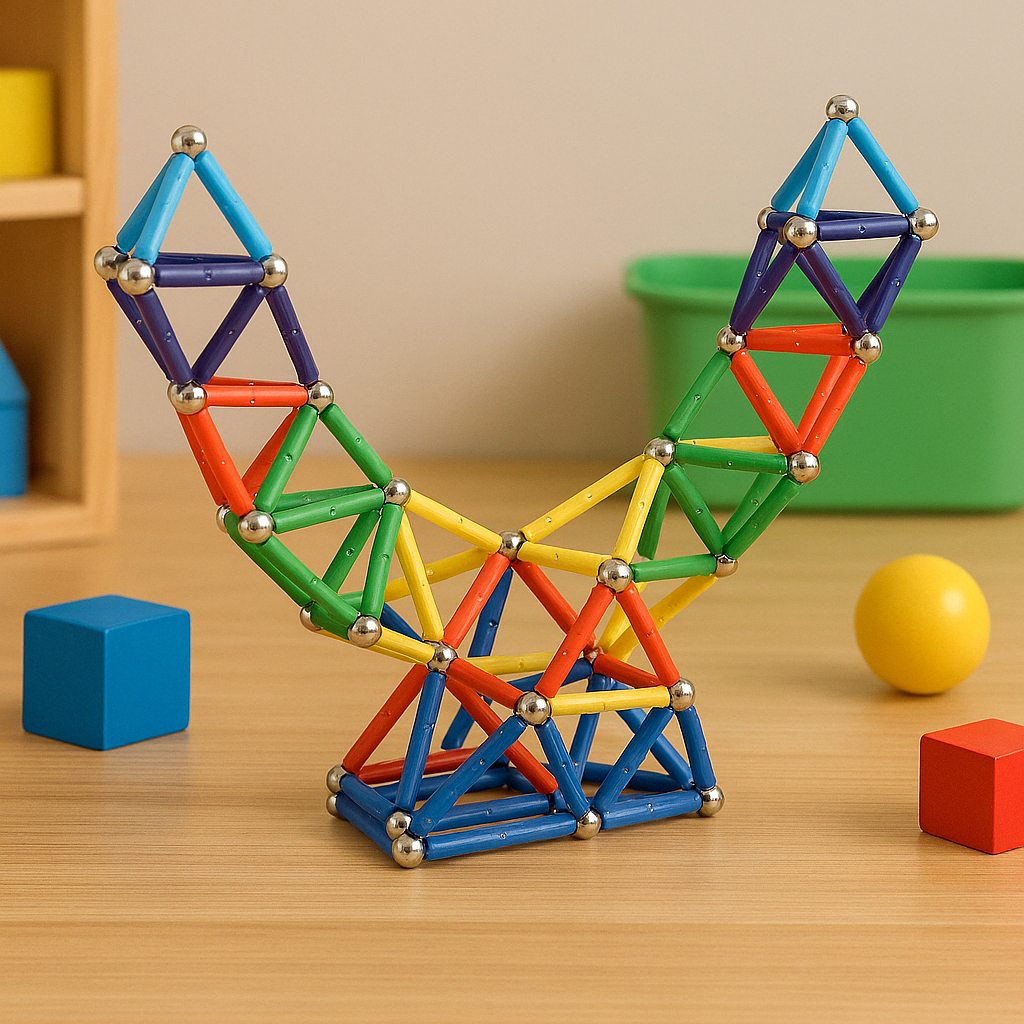Multicolor Magnetic Balls & Sticks Construction Set-40 Pcs