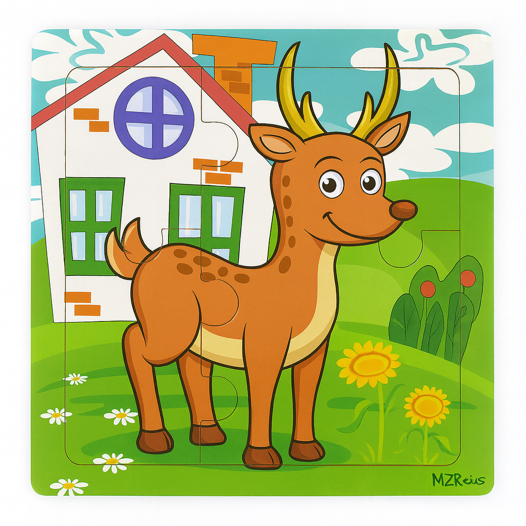 Wooden Animals Jigsaw Puzzle Board