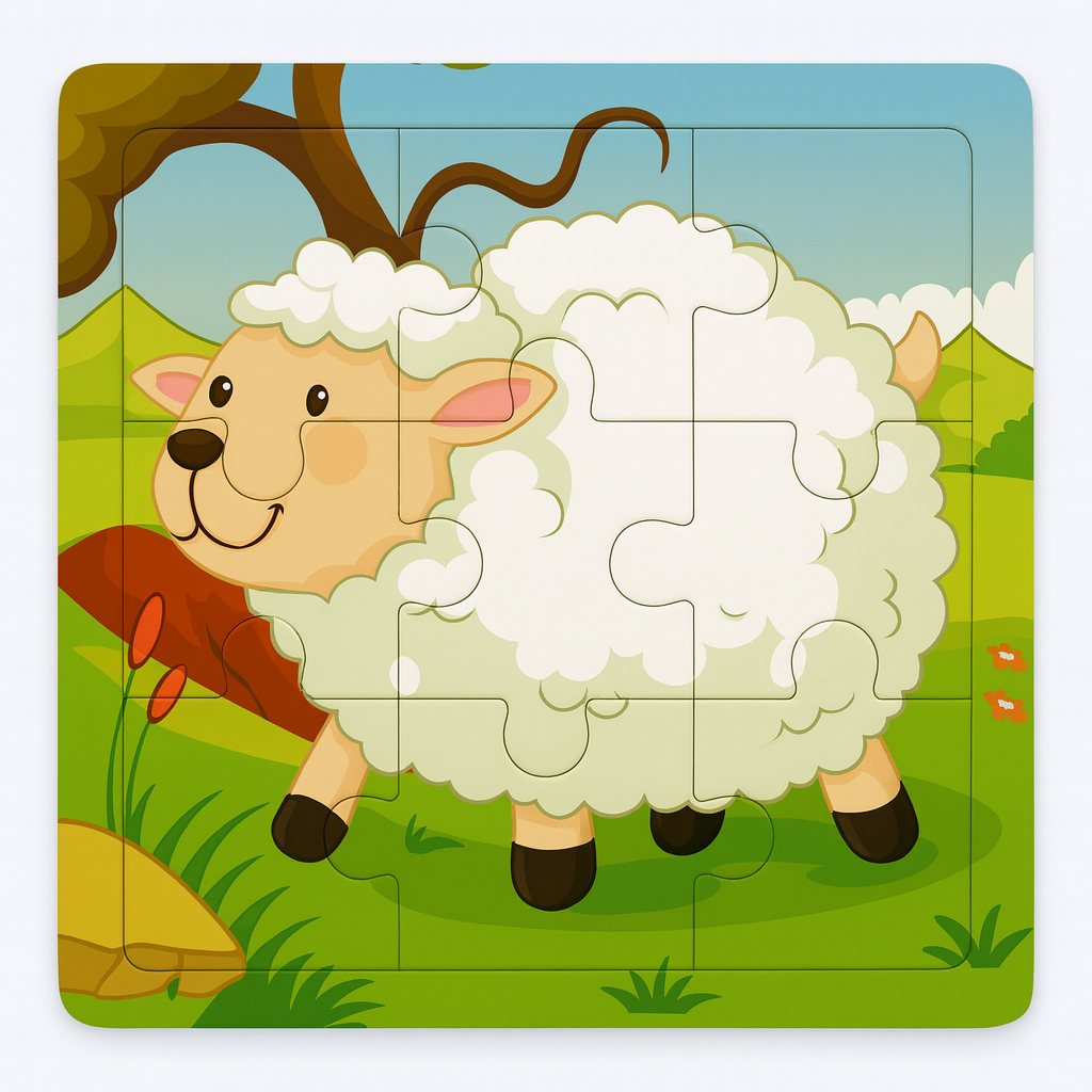 Wooden Animals Jigsaw Puzzle Board