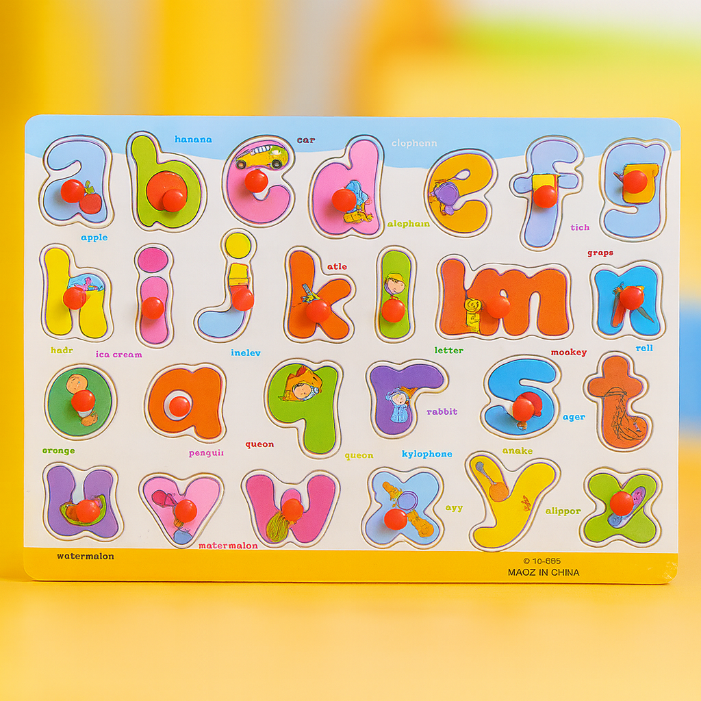 Wooden Peg Puzzle Pin Sorting Boards