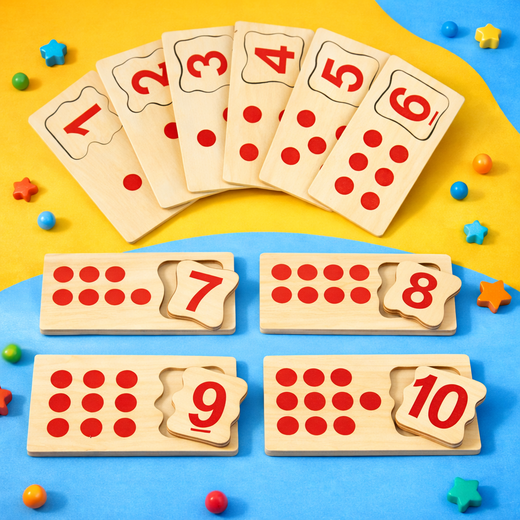Wooden Creative Math Numbers Sorting Puzzle – MGT Toys