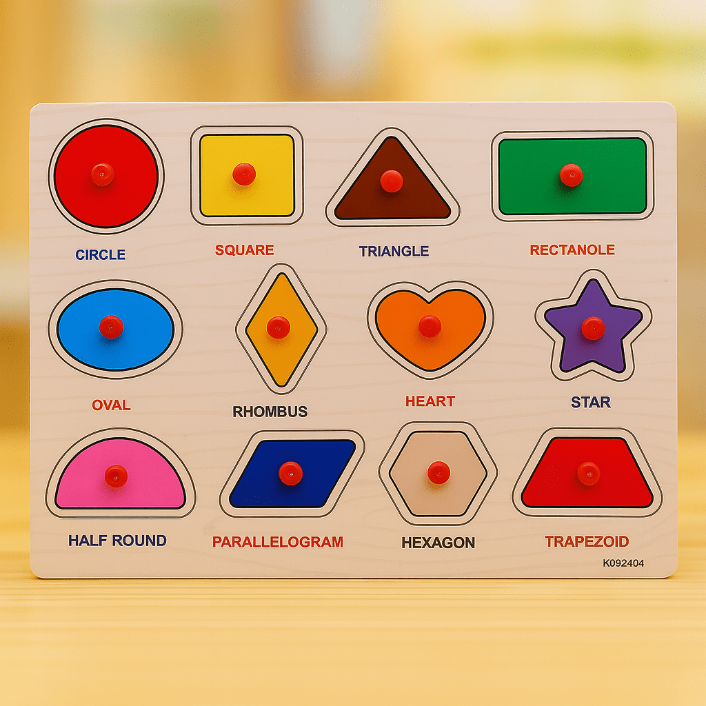 Wooden Peg Puzzle Pin Sorting Boards