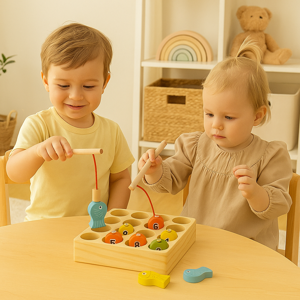 Wooden Creative Magnetic Fishing Activity Game
