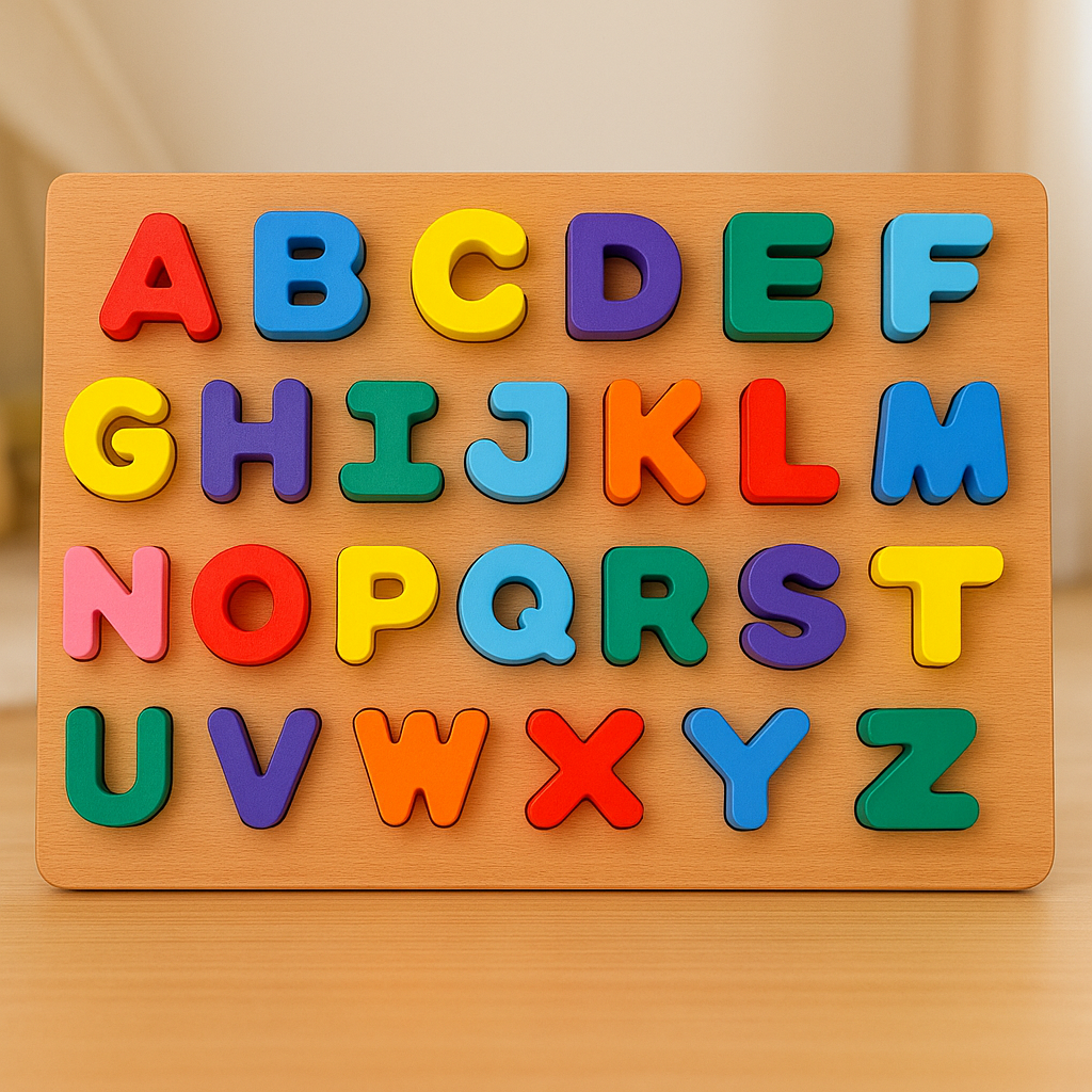 Wooden 3d Colorful Alphabets,Numbers & Shapes Sorting Boards