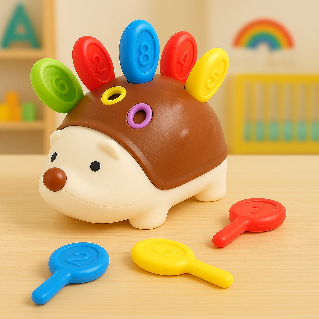 Montessori Fun Hedgehog  Numbers & Colors Recognition Toy