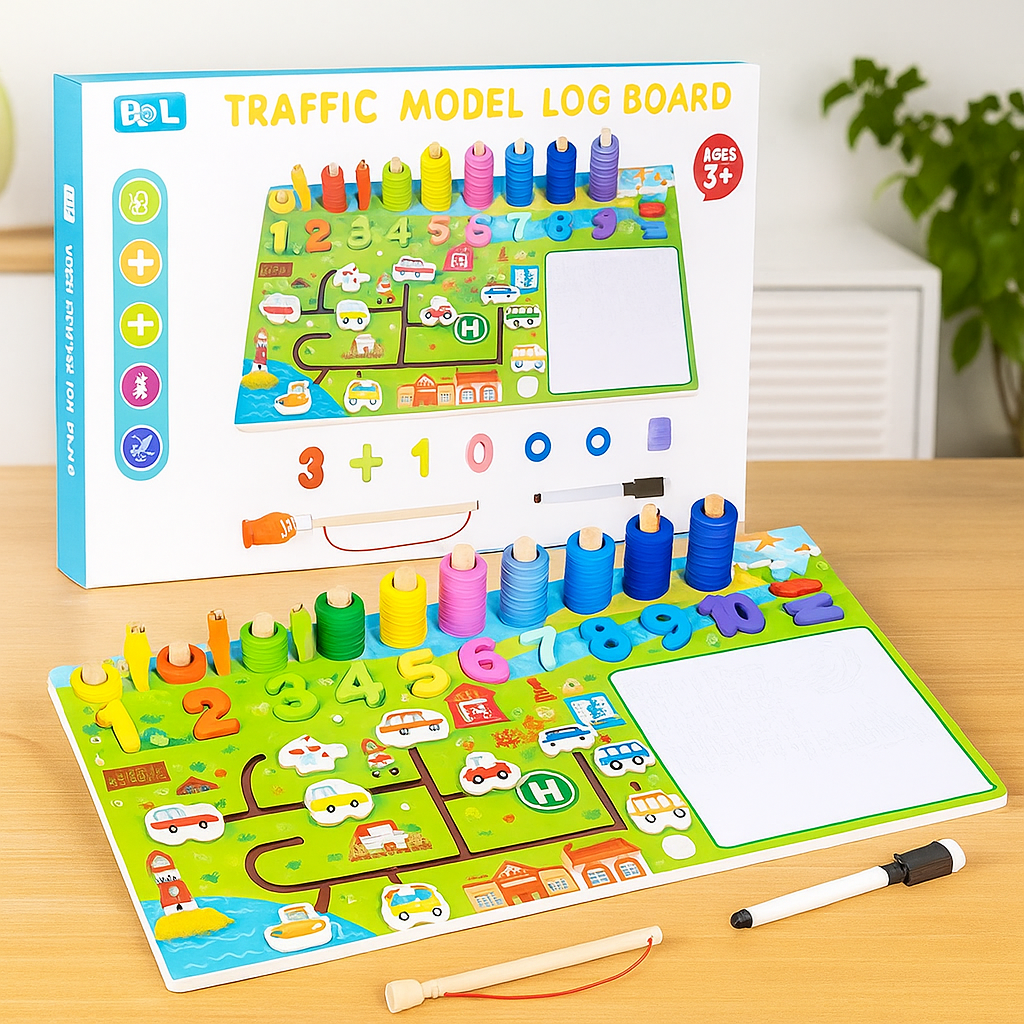 Wooden Multifunction logarithmic Activity Busy Board – MGT Toys