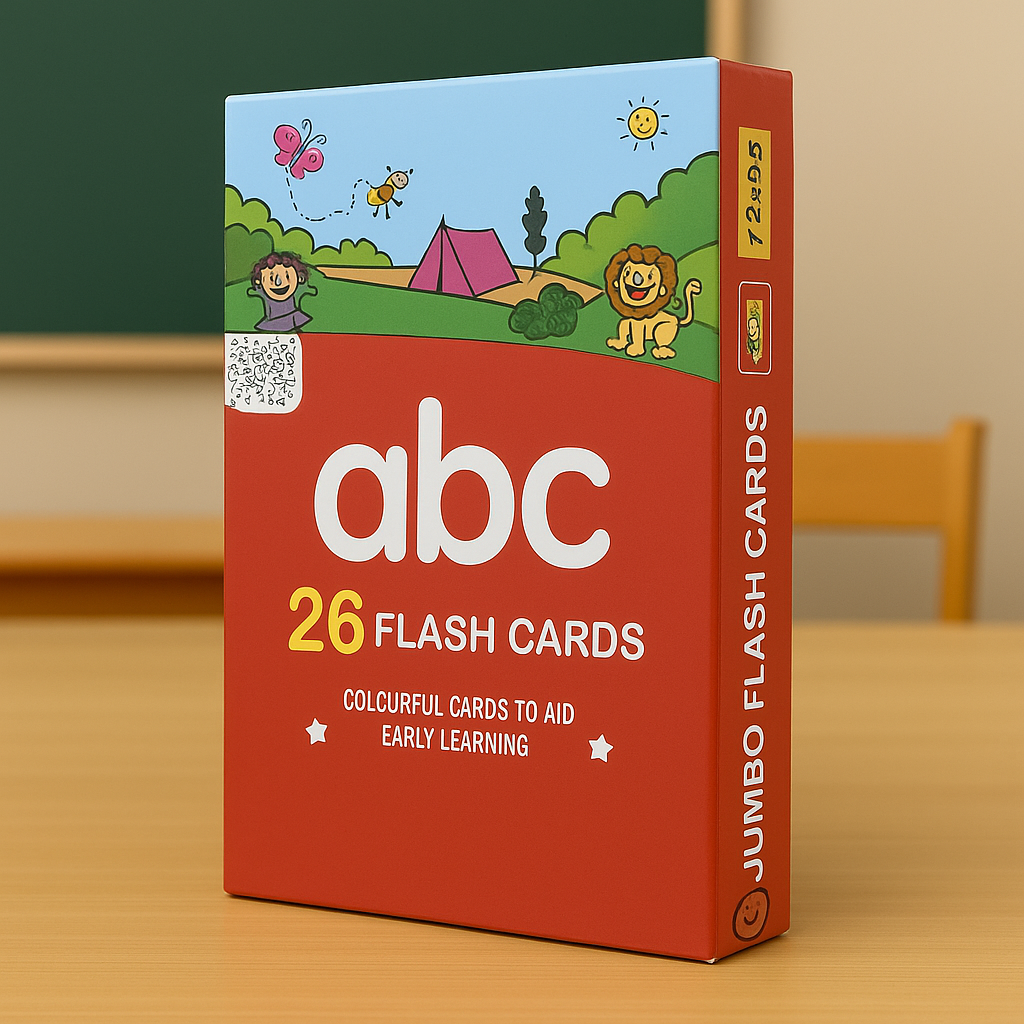 Small Alphabets Jumbo Double Sided Interactive Flash Cards