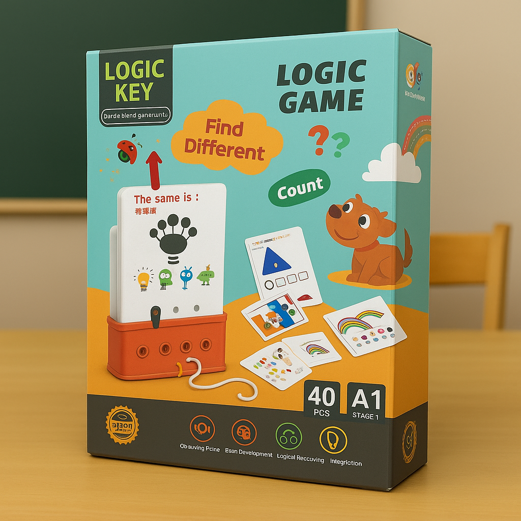 Montessori Logic Key Game With Flash Cards