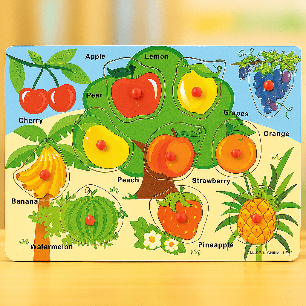 Wooden Peg Puzzle Pin Sorting Boards