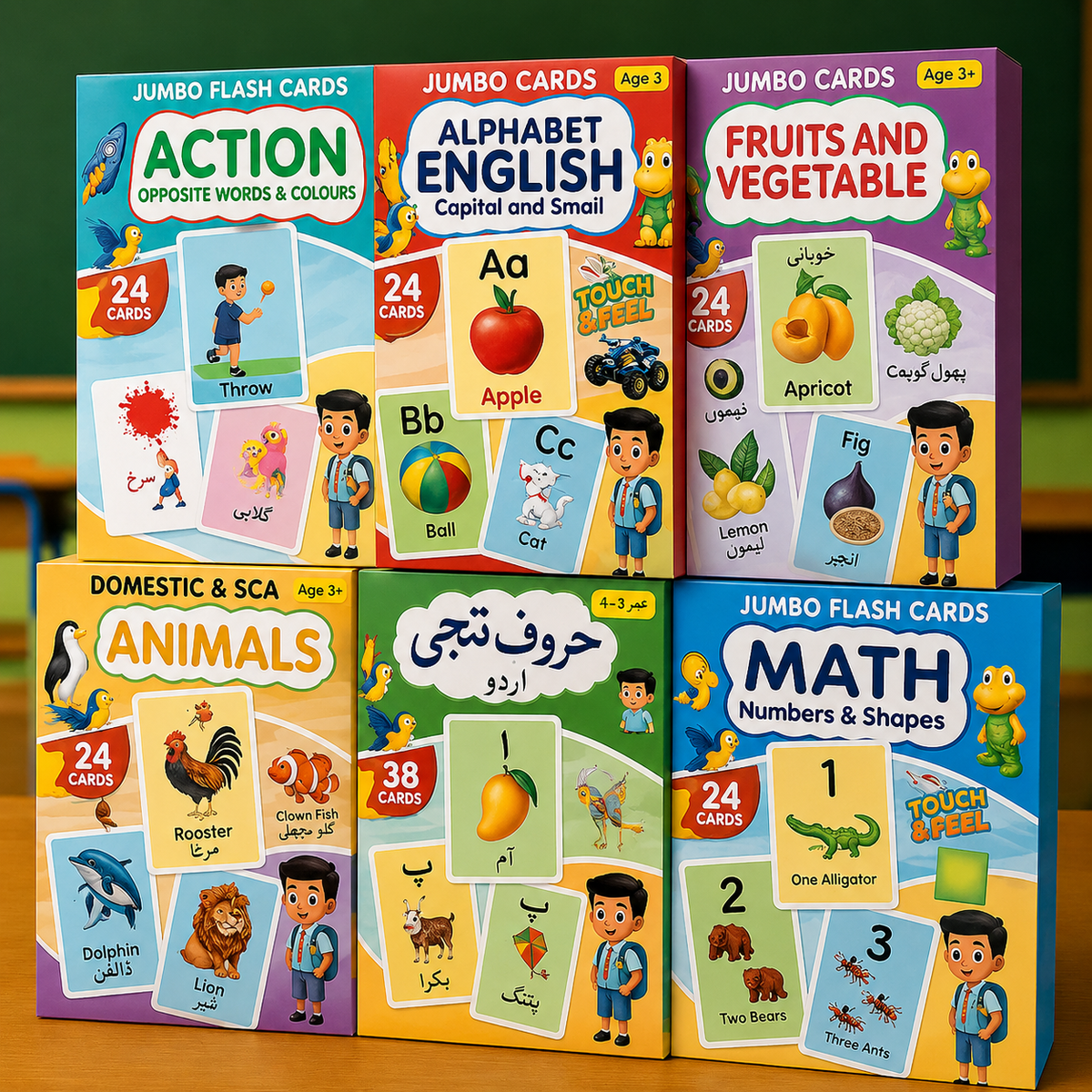 6-in-1 Flash Cards Learning Bundle – The Ultimate Starter Pack – MGT Toys
