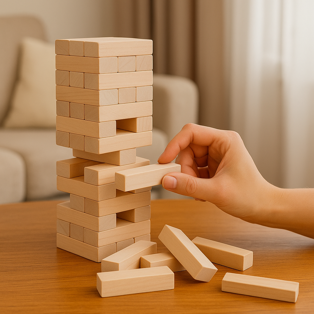Wooden Classic Jenga Stacking Tower