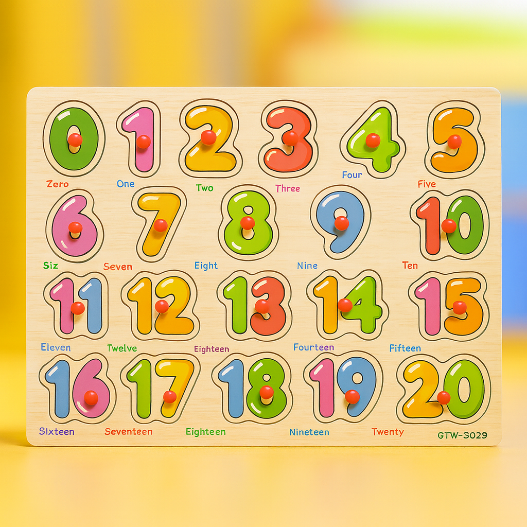 Wooden Peg Puzzle Pin Sorting Boards