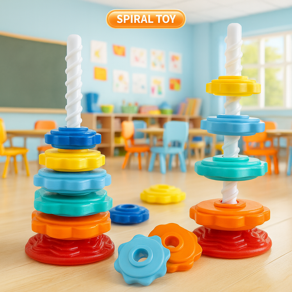 Rainbow Rotating Spin Stacking Ferrule Tower