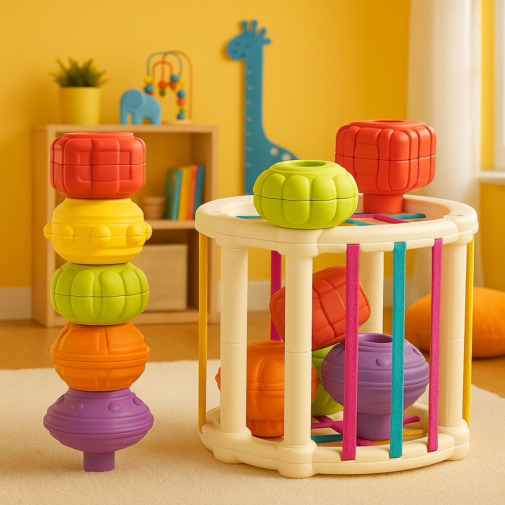 Montessori Learning About Shapes Stacking & Sorting Box