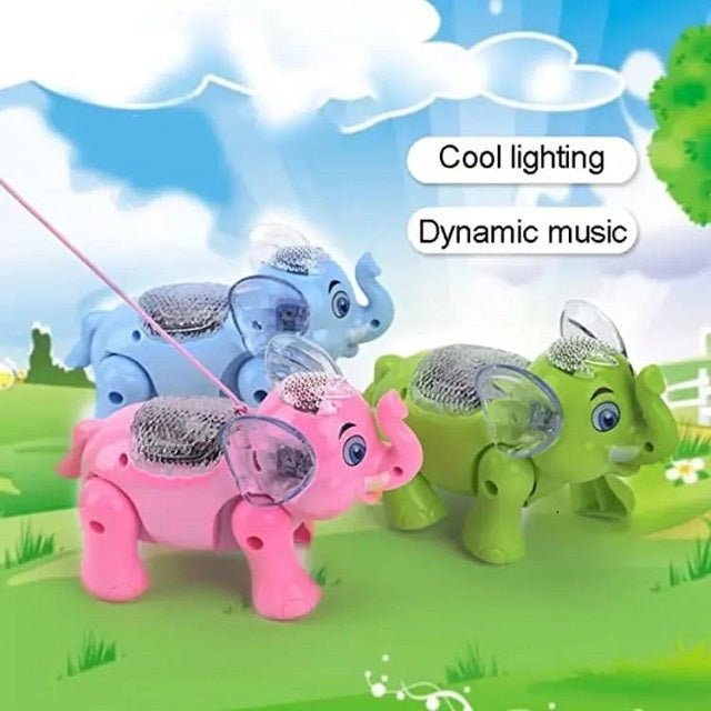 Musical Walking Cute Elephant With Lighting