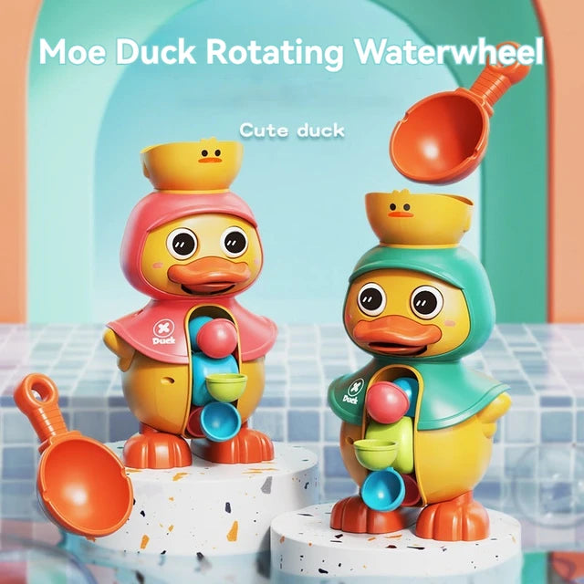 Cute Shower Water Wheel Bath Activity Duck Toy