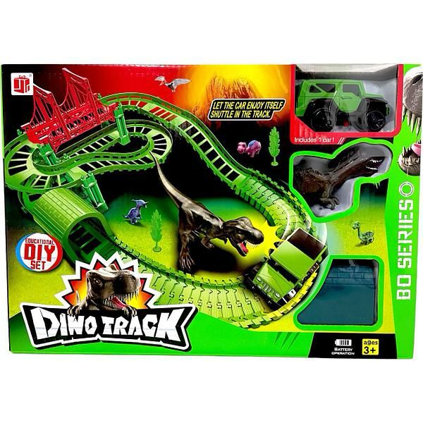 Dinosaur Theme Electric Racing DIY Car Track