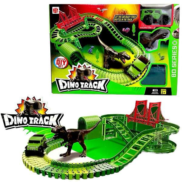 Dinosaur Theme Electric Racing DIY Car Track