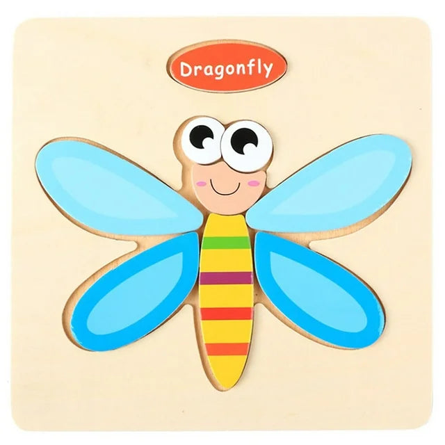 Wooden Montessori Jigsaw Puzzle Board