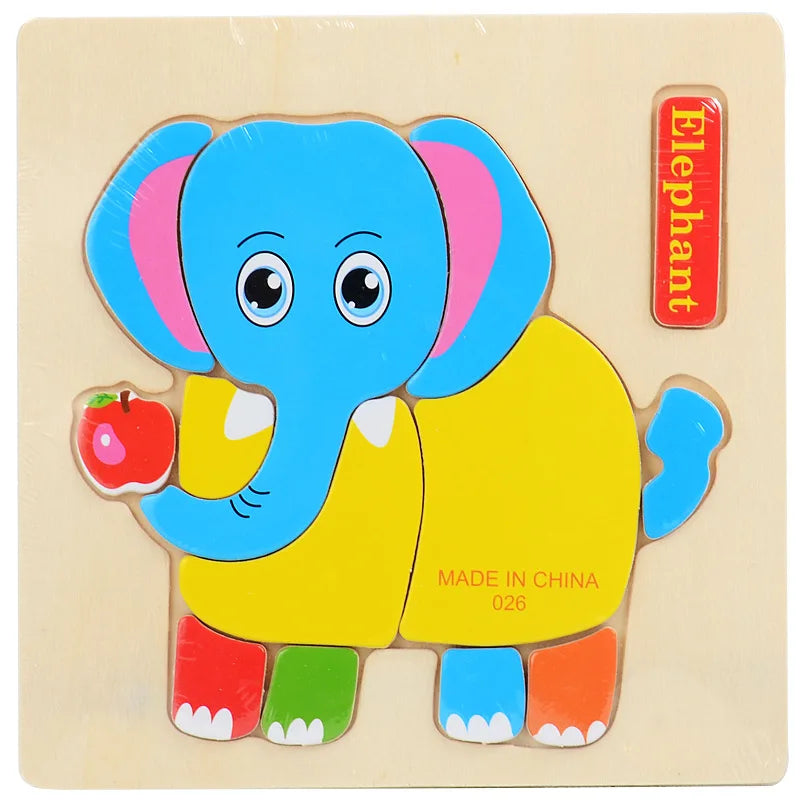Wooden Montessori Jigsaw Puzzle Board