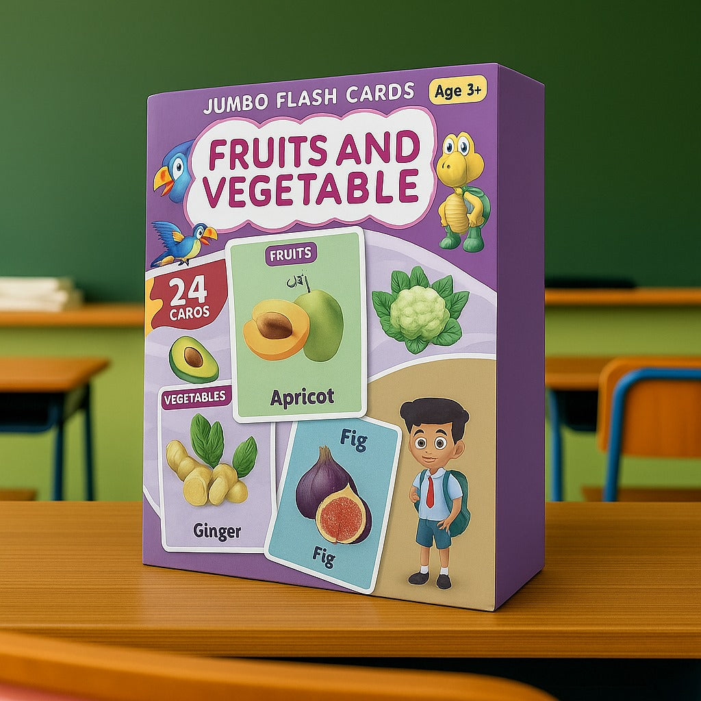 Fruits & Vegetables Big 24 Flash Cards Set