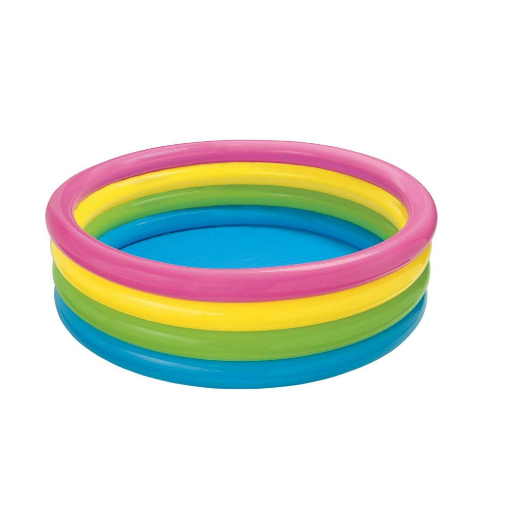 Intex Inflatable Sunset Glow 4 Ring Rainbow Pool 66 inch With Free Pump