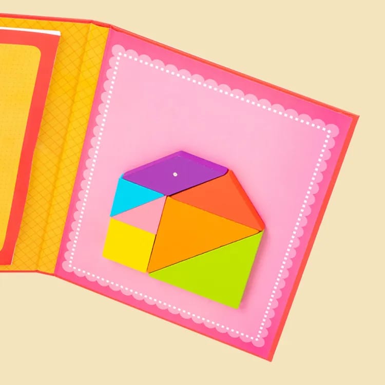 Magnetic Wooden Tangram Activity Book