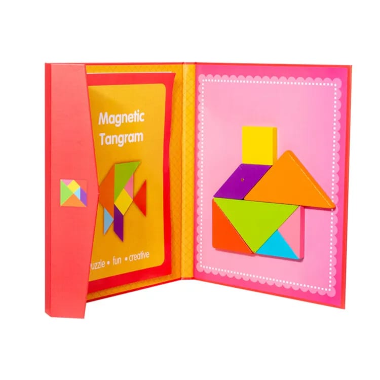 Magnetic Wooden Tangram Activity Book