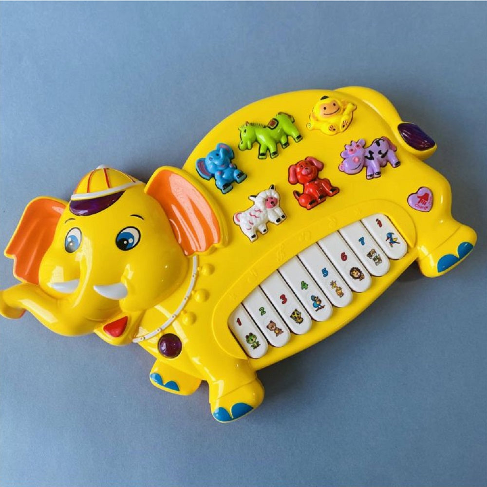 Musical Elephant Animal Theme Piano Educational Activity Toy