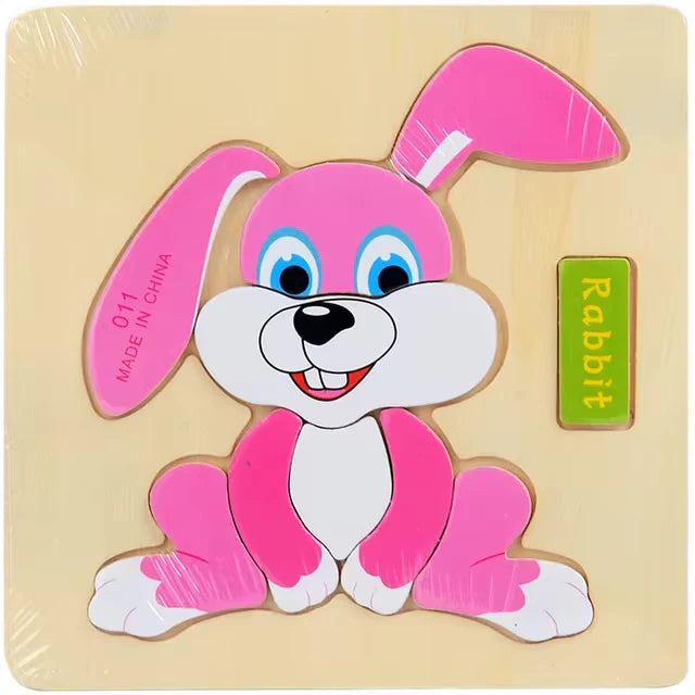 Wooden Montessori Jigsaw Puzzle Board