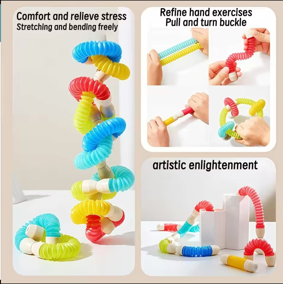 Magnetic Multicolor Pop Tube Puzzle Sticks