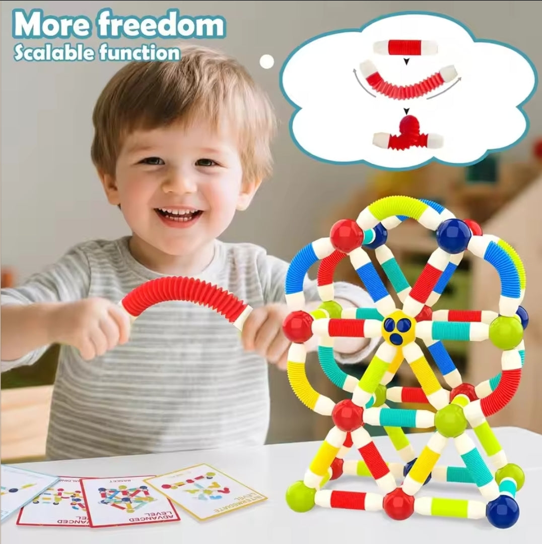Magnetic Multicolor Pop Tube Puzzle Sticks