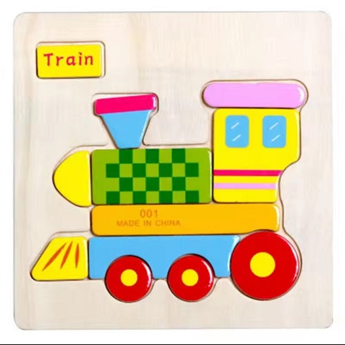 Wooden Montessori Jigsaw Puzzle Board