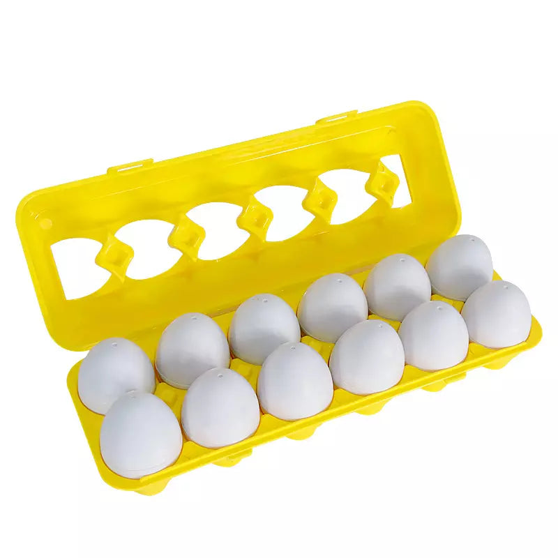 Matching Colors & Shapes Smart 12 Eggs Tray Set