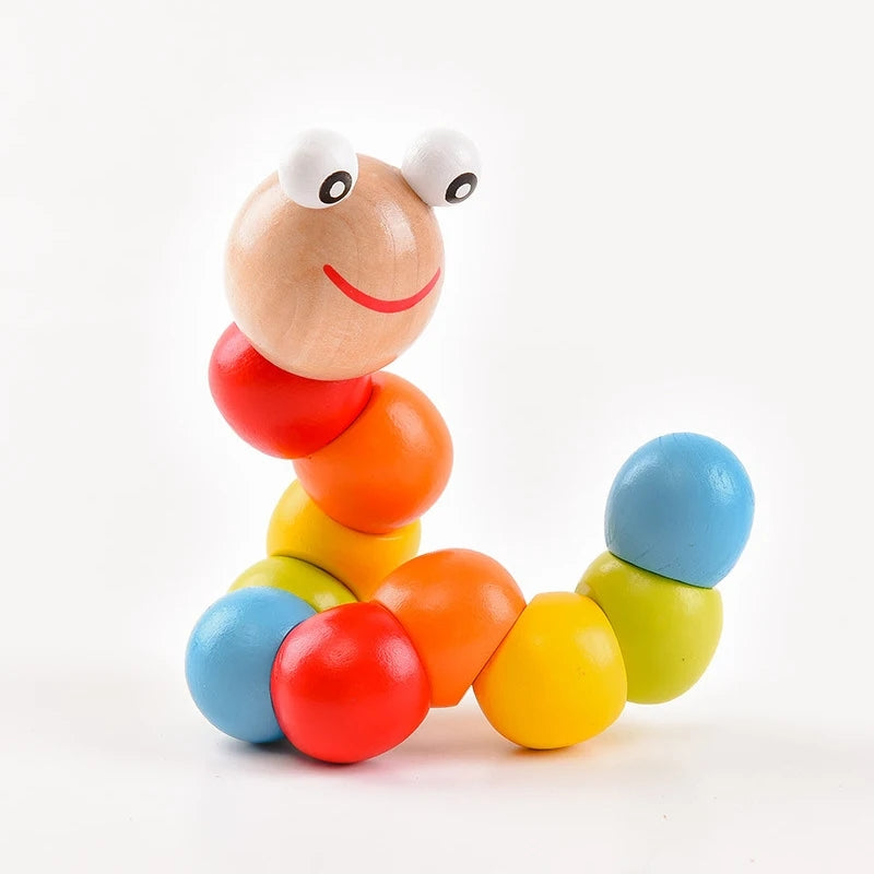 Wooden Twisted Creative Baby Caterpillar