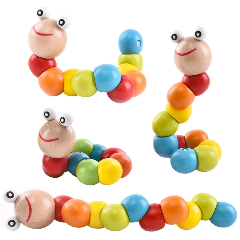 Wooden Twisted Creative Baby Caterpillar