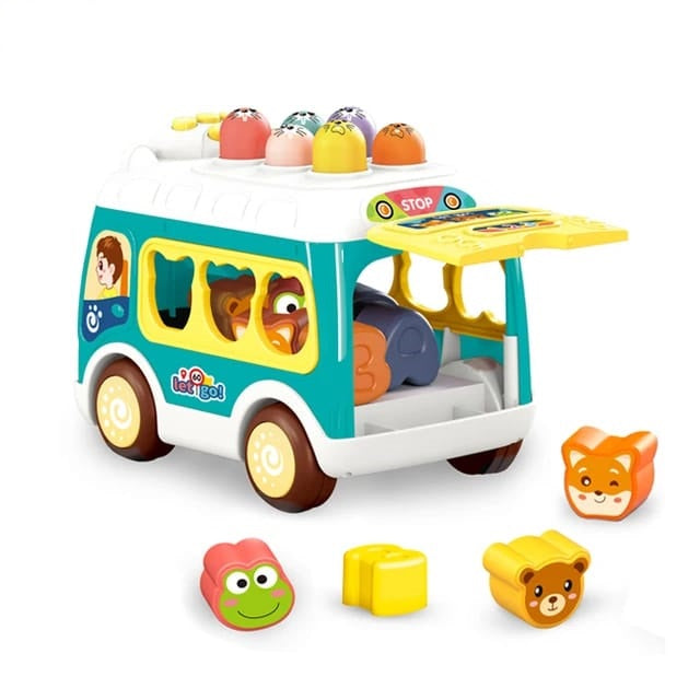 Multifunctional Shapes Sorter Musical Whack A Mole Bus