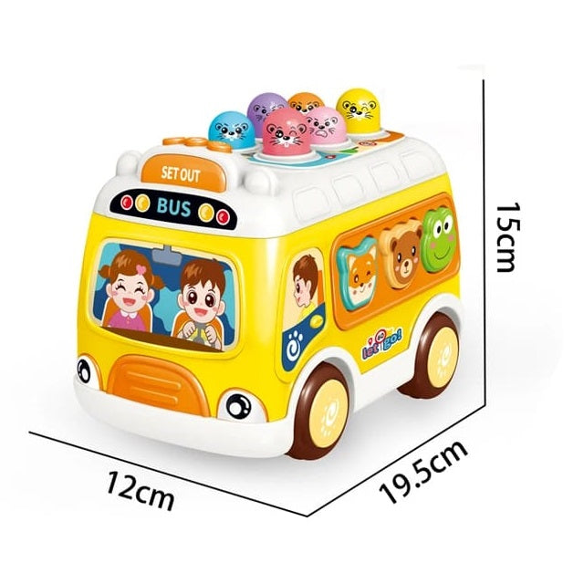 Multifunctional Shapes Sorter Musical Whack A Mole Bus