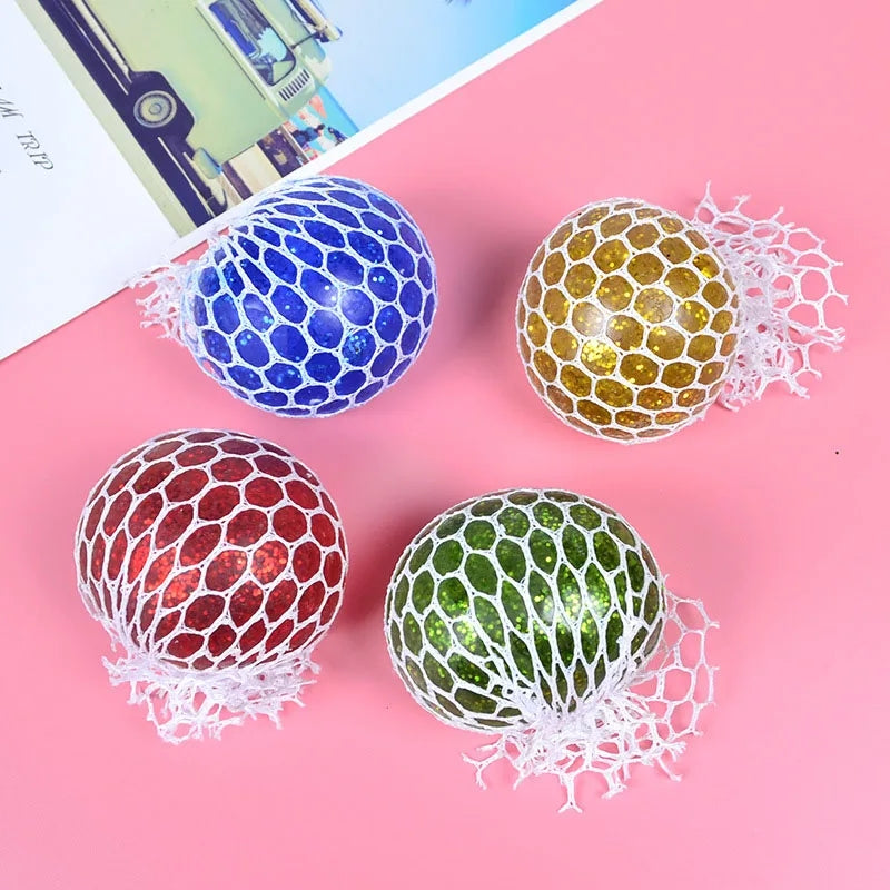 Squeezing Soft Sensory Fidget Mesh Ball