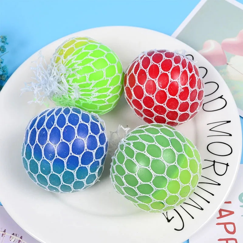 Squeezing Soft Sensory Fidget Mesh Ball