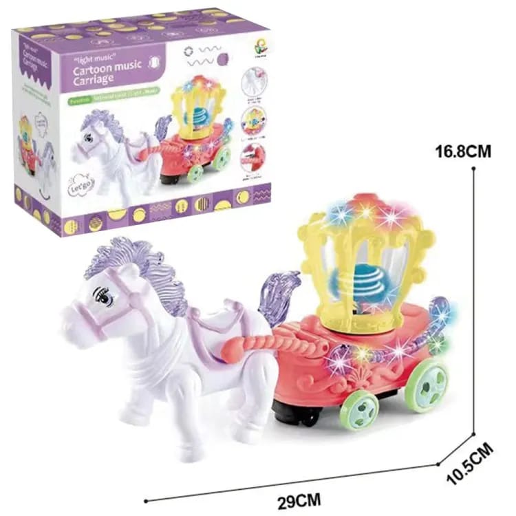 Unicorn Carriage With Lights And Music Bump & Go Action