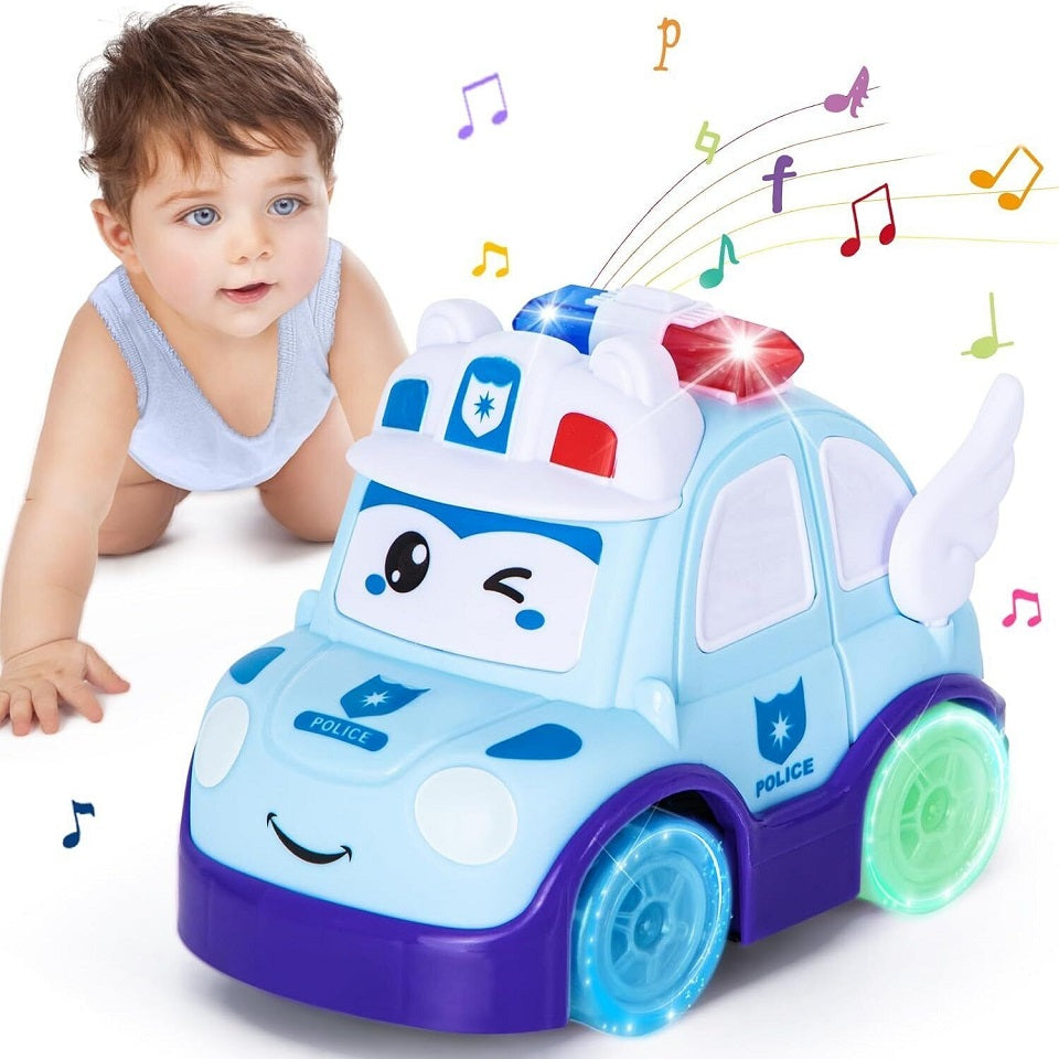 Musical Police Cartoon Car With Lights & Siren