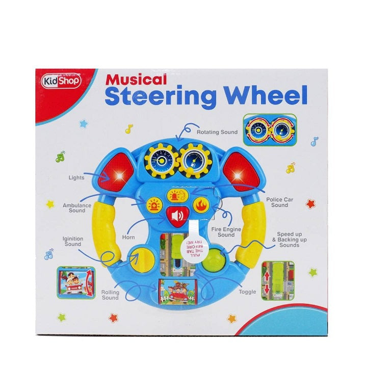 Musical Steering Wheel With Lights and Horn