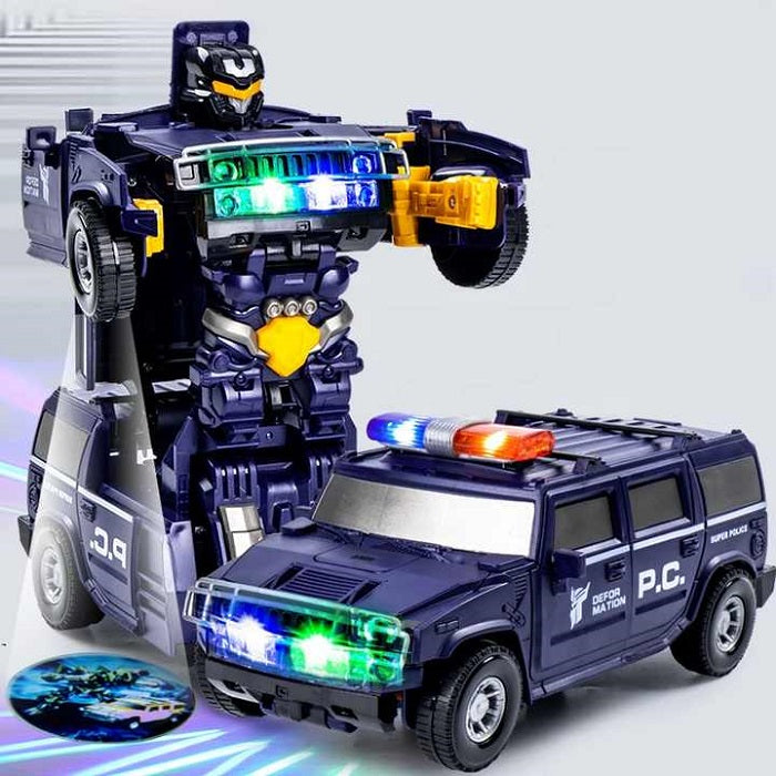 Transform Hammer Car With Projection Lights & Sound