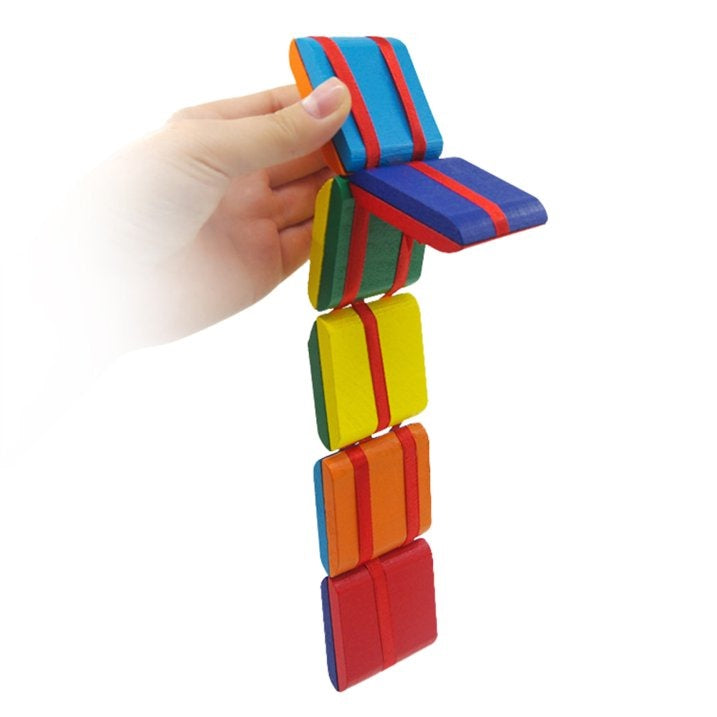 Colorful Flap Wooden Ladder Visual Illusion Toy