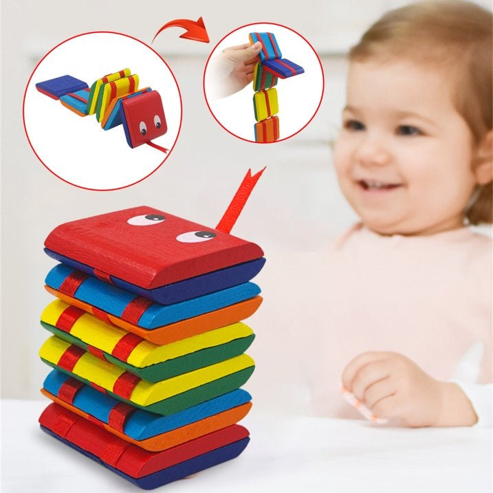 Colorful Flap Wooden Ladder Visual Illusion Toy