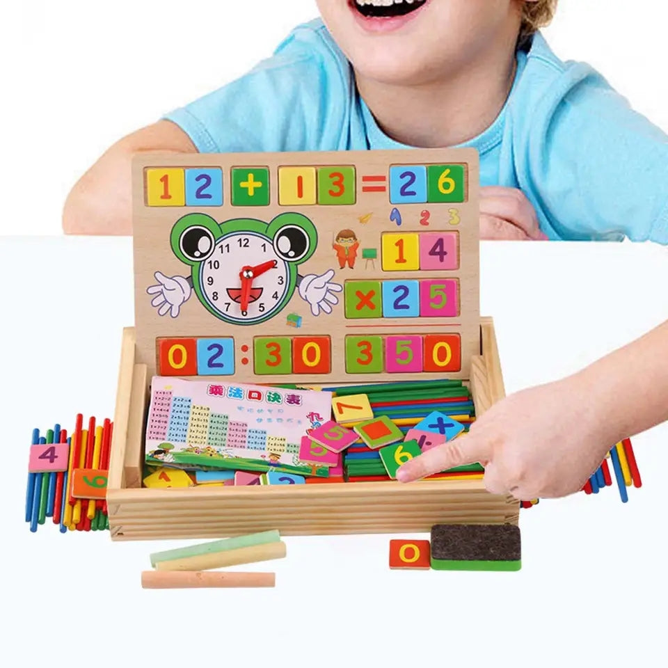 Wooden Montessori Math Counter Drawing And Teaching Set