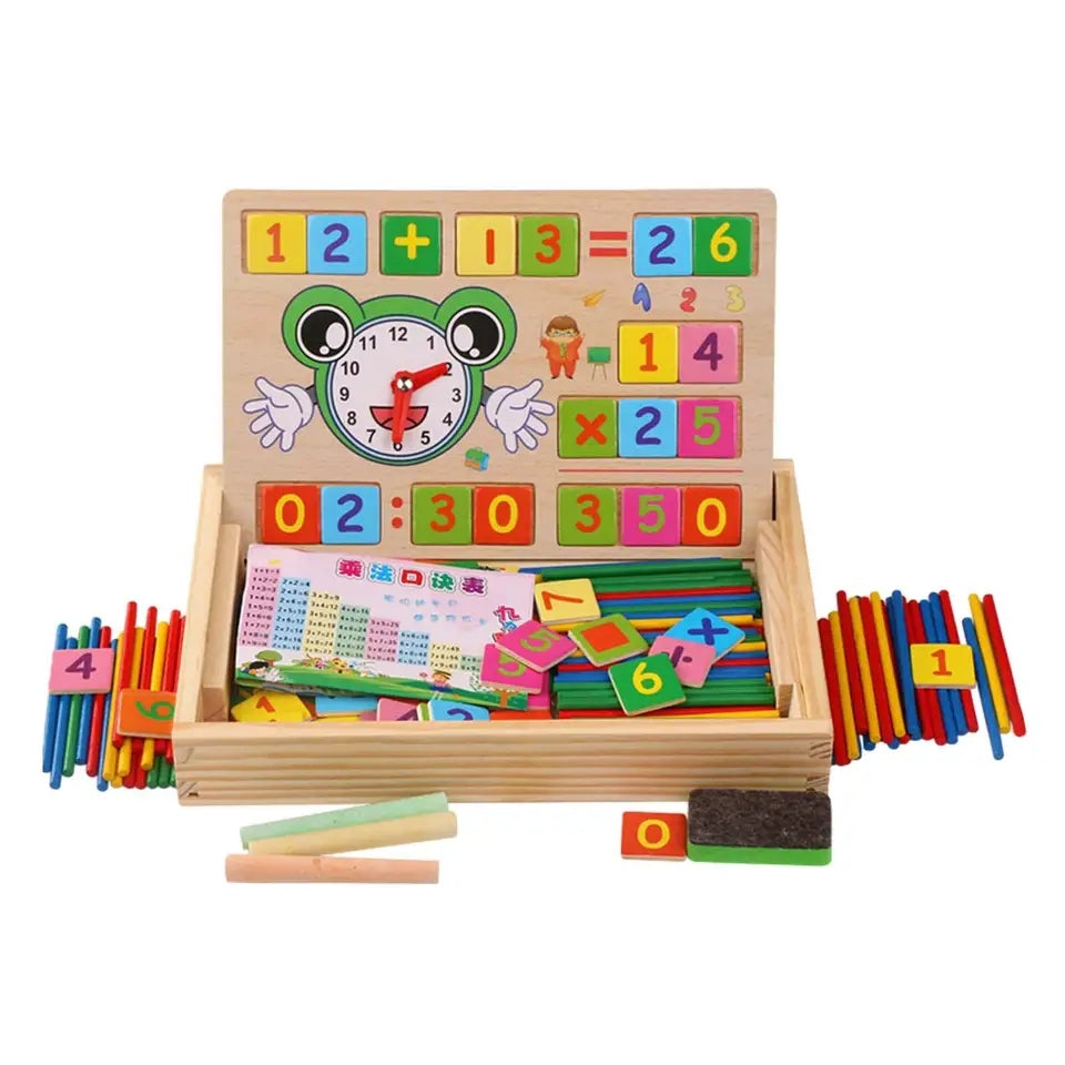 Wooden Montessori Math Counter Drawing And Teaching Set