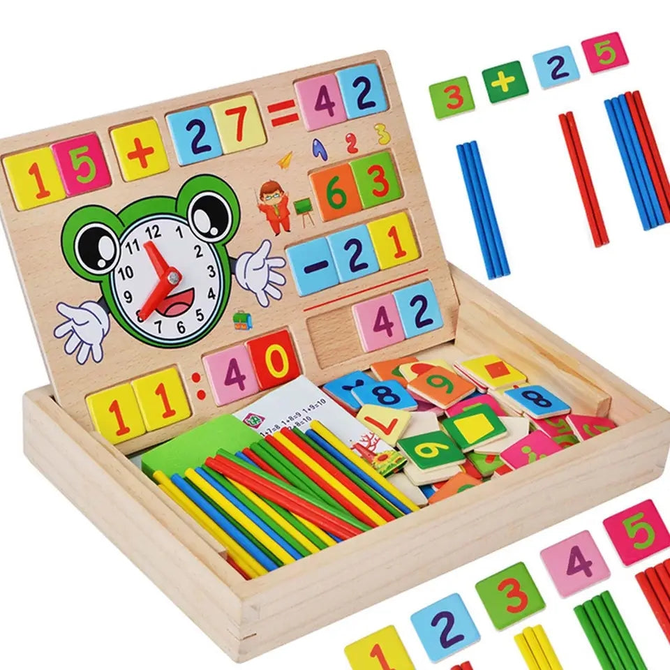 Wooden Montessori Math Counter Drawing And Teaching Set