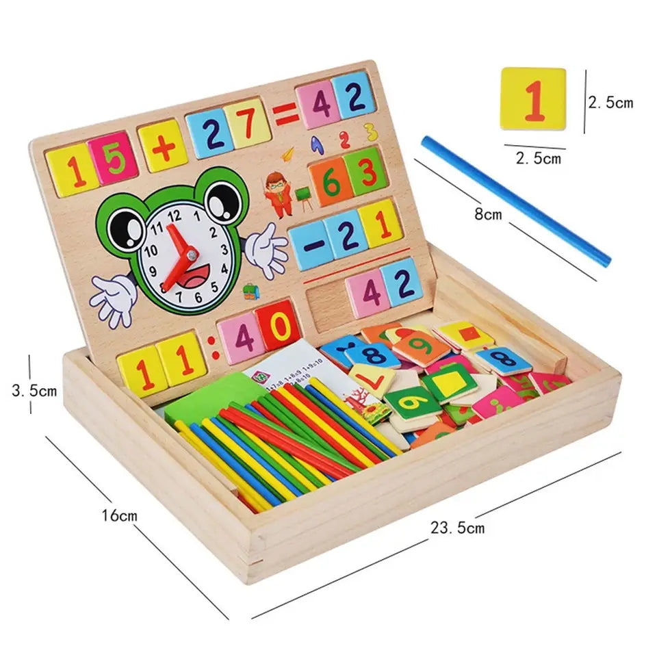 Wooden Montessori Math Counter Drawing And Teaching Set